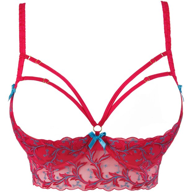 Axami bustier red with open cups