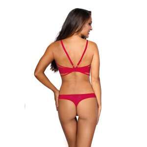 Axami bustier red with open cups