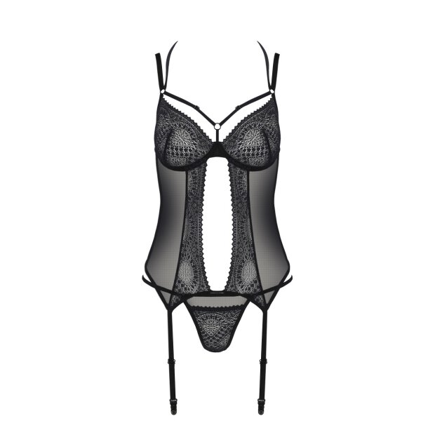 Passion ECO Drosera corset & thong black