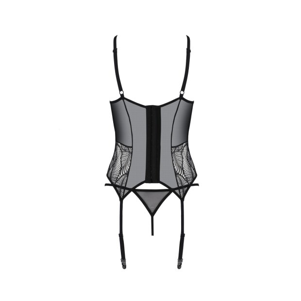 Passion ECO Leafa corset & thong black