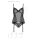 Passion ECO Selaginella corset & thong black