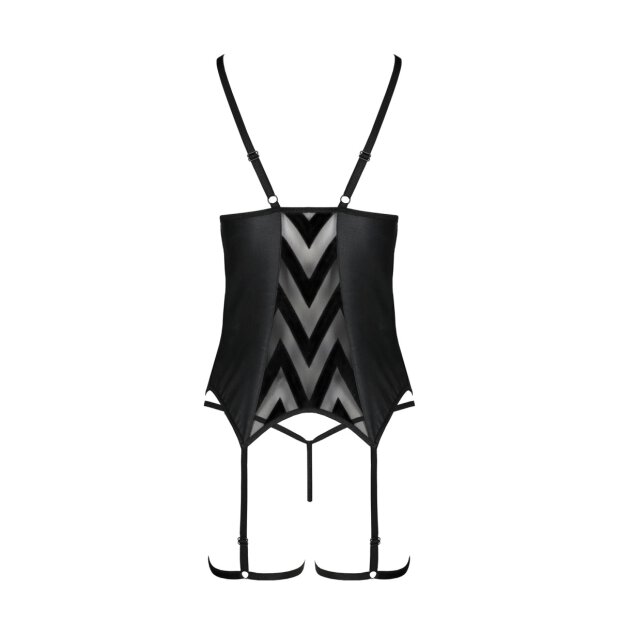 Passion Angelica corset & thong black