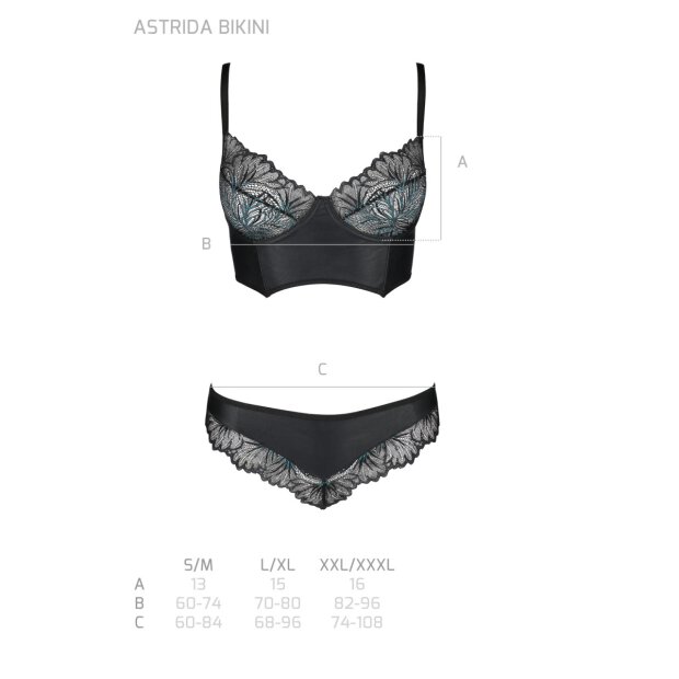 Passion Astrida bikini 2pcs set black