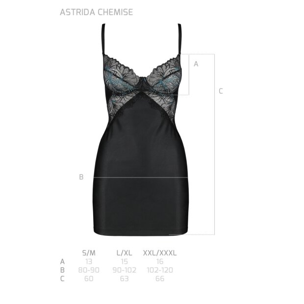 Passion Astrida chemise & thong black