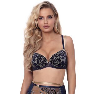 Axami push-up bra blue-beige