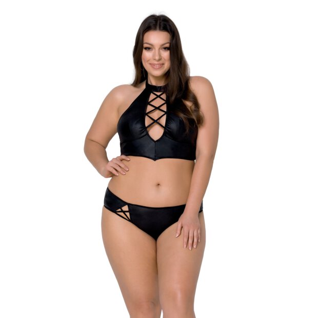 Passion Nancy Size Plus bikini 2pcs set black