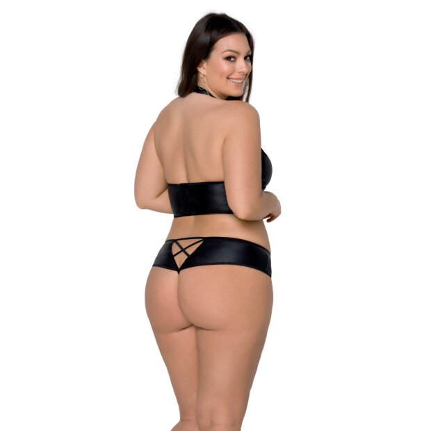 Passion Nancy Size Plus bikini 2pcs set black