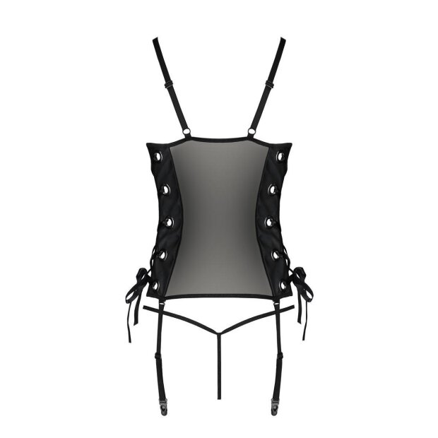Passion Malwia Size Plus corset & thong black