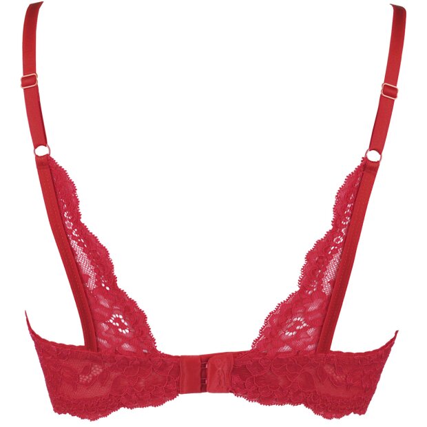 Axami bra red with open cups