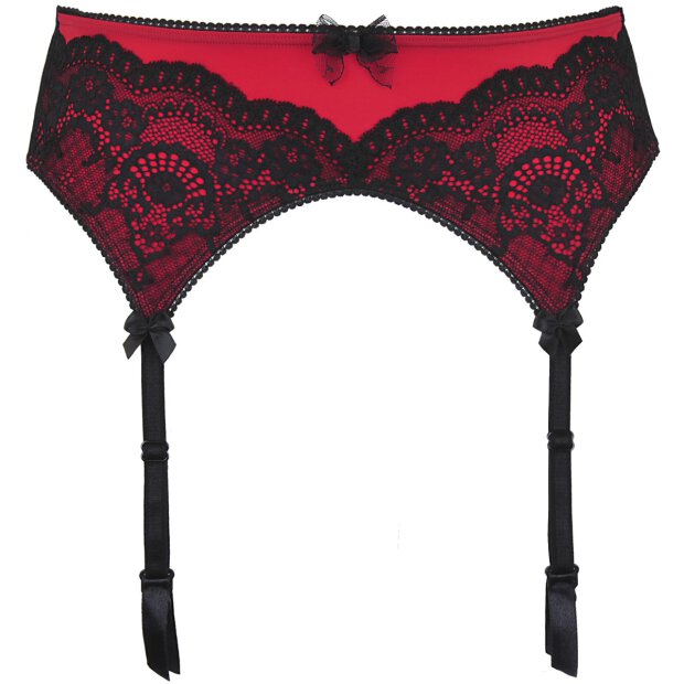 Axami garter belt black-red