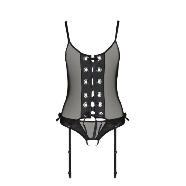 Passion Nessy corset & thong black