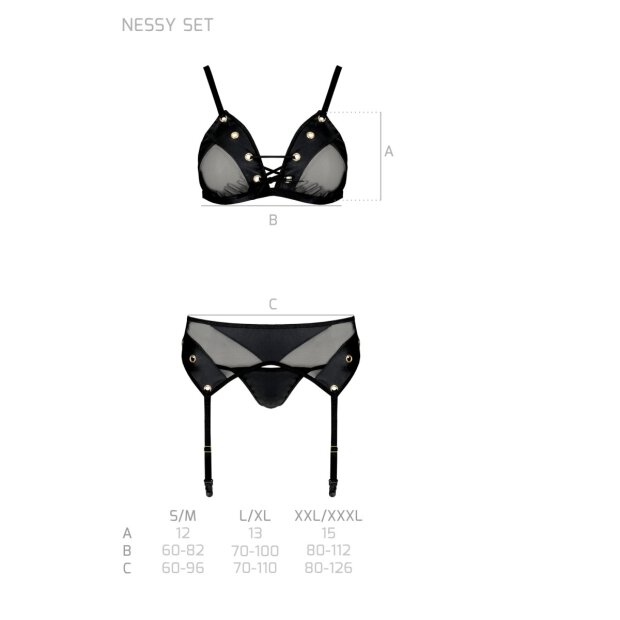 Passion Nessy 3pcs set black