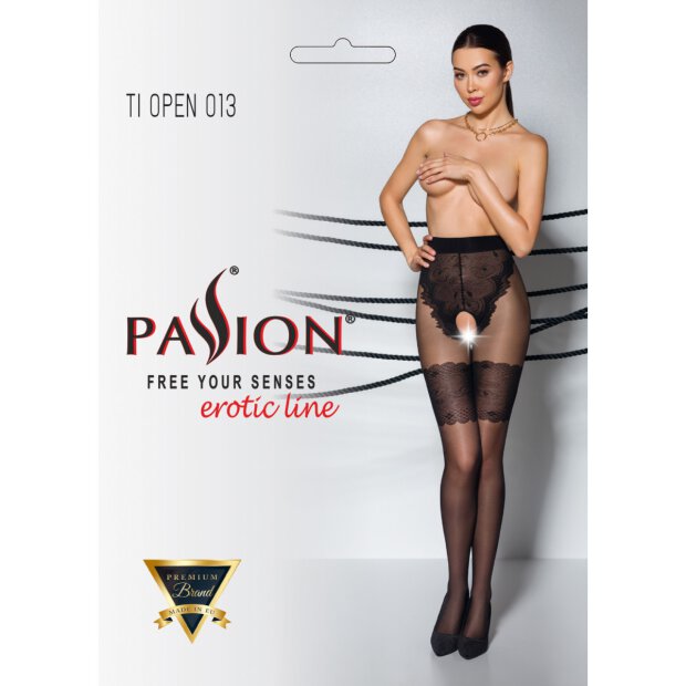 Passion TI Open Strumpfhose open ouvert tights black