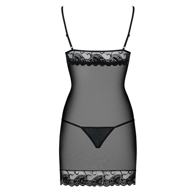 Obsessive Wonderia chemise & thong black