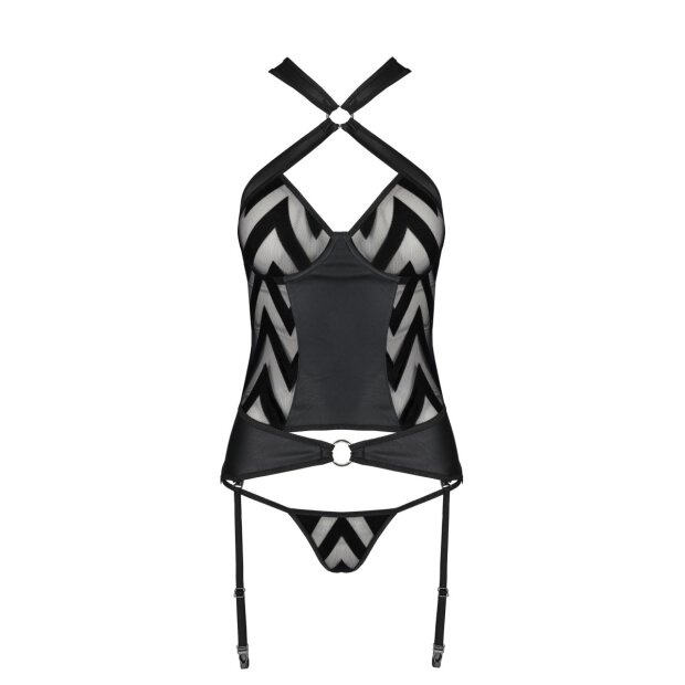 Passion Hima corset & thong black