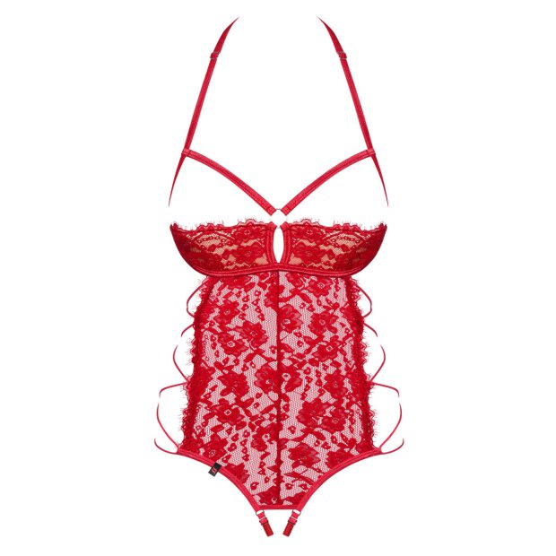 Obsessive Rediosa crotchless teddy red