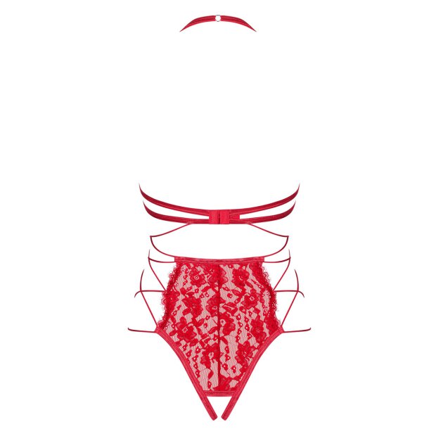 Obsessive Rediosa crotchless teddy red