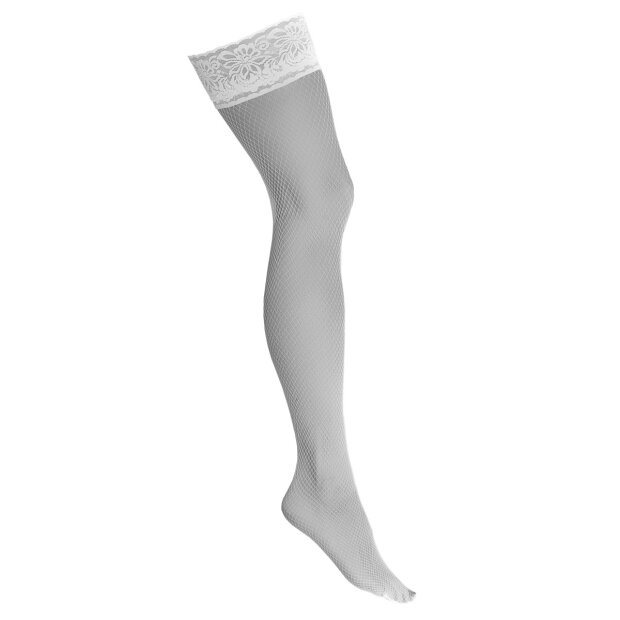 KOTEK fishnet hold ups white