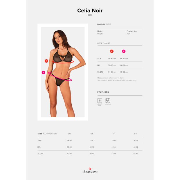 Obsessive Celia Noir 2pcs set black