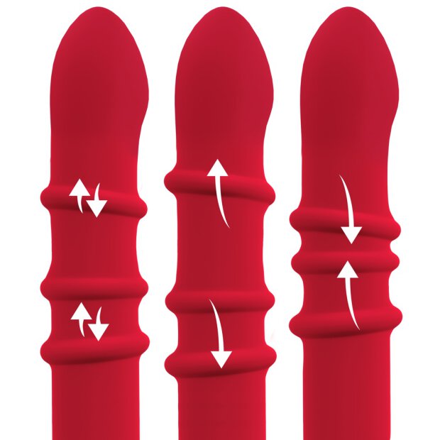 Rabbit Vibrator with 3 moving Rings