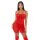 Forplay Sheer Intimacy Mesh Dress Set red L