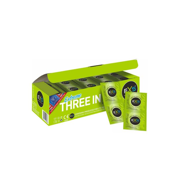 EXS 3In1 (Ribbed,Dotted and Flared) - Condoms - 144 Pieces