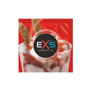 EXS Strawberry - Condoms - 100 Pieces