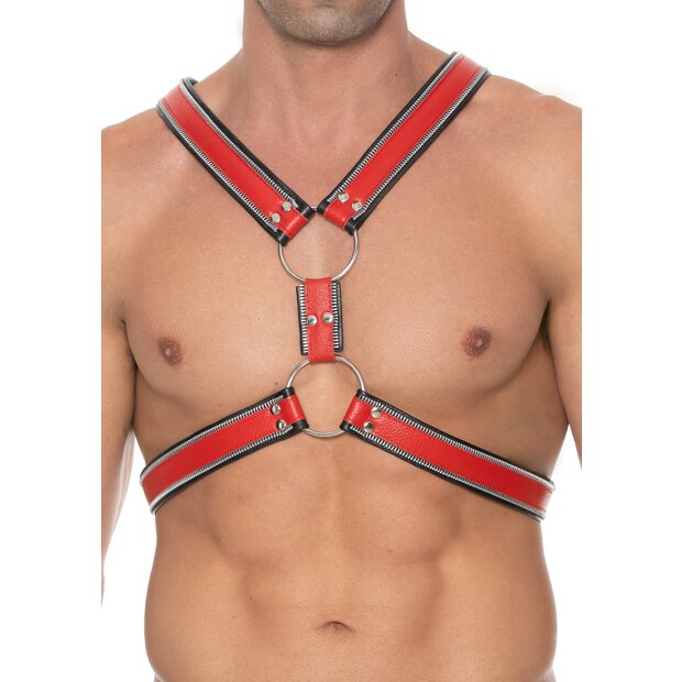 Shots Z-Series Scottish chest harness red L/XL