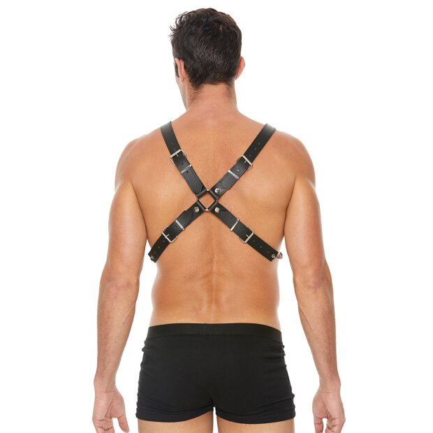 Shots chains chest harness black