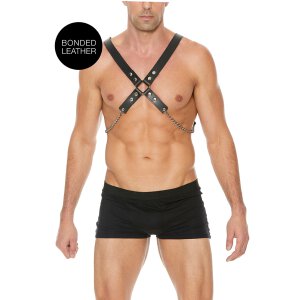 Shots chains chest harness black