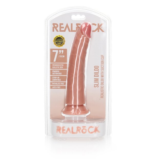 Slim Realistic Dildo with Suction Cup - 7" / 18 cm