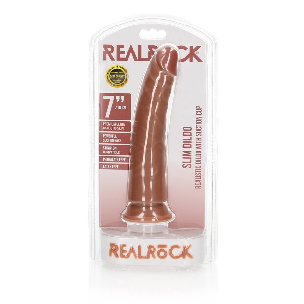 Slim Realistic Dildo with Suction Cup - 7" / 18 cm