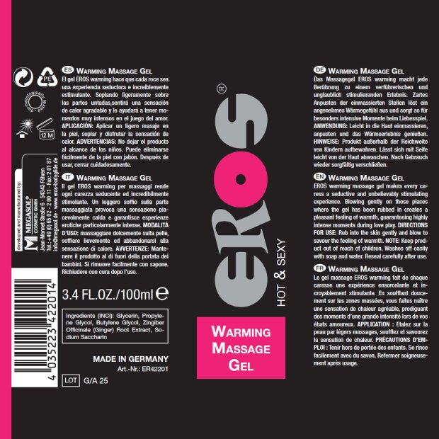 EROS Warming Massage Gel 100 ml