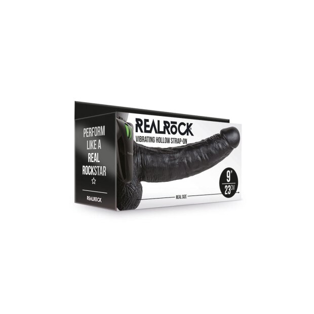 Vibrating Hollow Strap-On with Balls - 27,2 cm