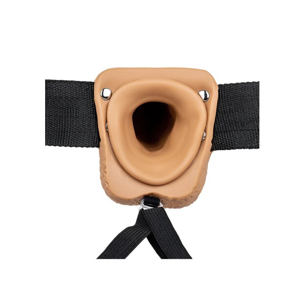 Vibrating Hollow Strap-On with Balls - 27,2 cm