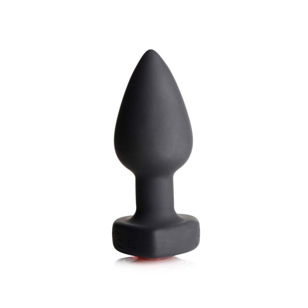 Booty Sparks Silikon Anal Plug klein schwarz mit rosa Stein