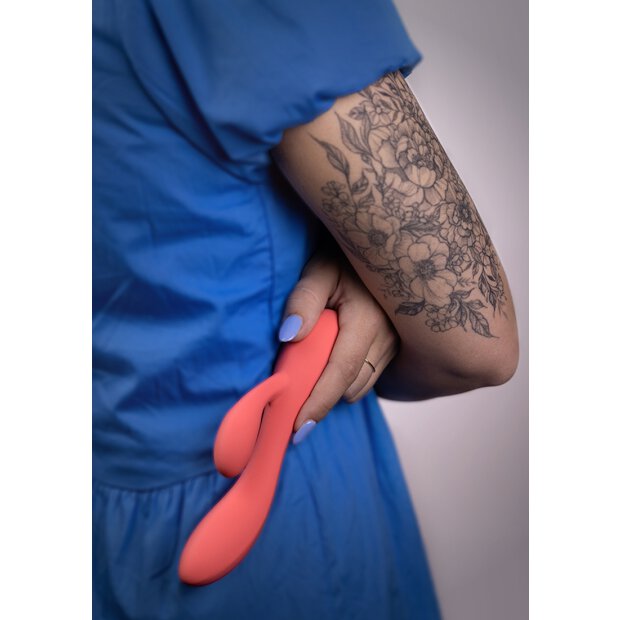 Loveline Glatter ultra softer Silikon Rabbit-Vibrator rosa