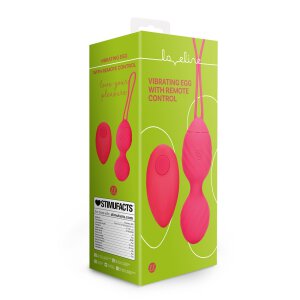 Loveline Vibro Ei mit Fernbedienung Erdbeerrot