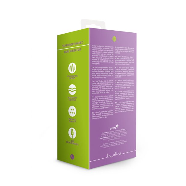 Loveline Anal-Vibrateur forme dune goutte mauve