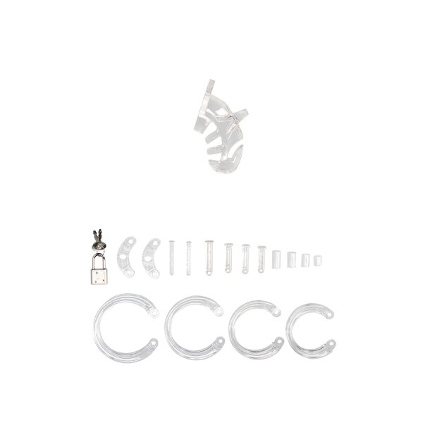 ManCage modèle 25 cage de chasteté transparent 9 cm