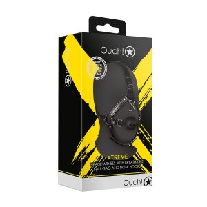 Shots Kopfgeschirr mit atmungsaktivem Ballknebel und...