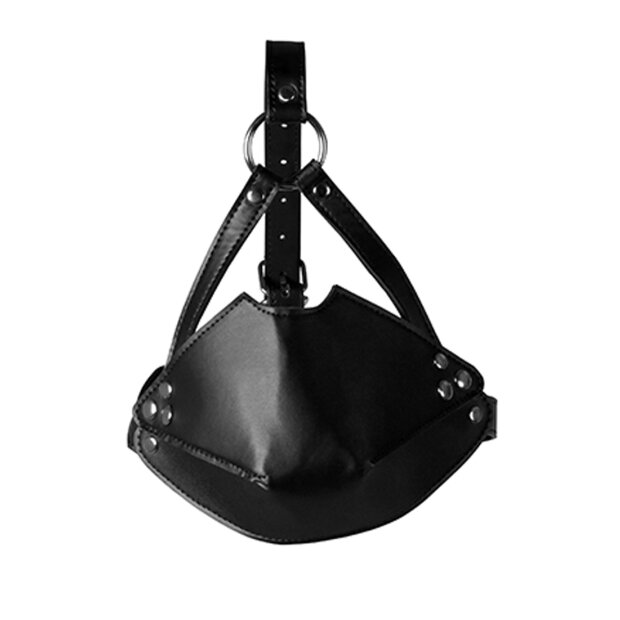 Shots Kopfgeschirr mit Mundmaske und integrierten Ballknebel in schwarz