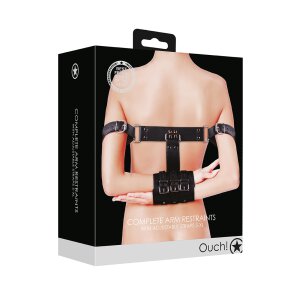 Shots back harness with arm cuffs black