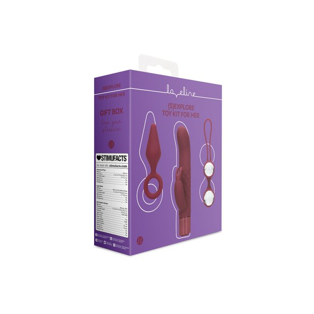 Loveline toy set for her - dark cherry
