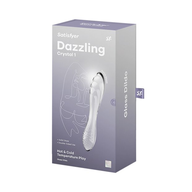 Satisfyer Dazzling Crystal 1 Glass Dildo Transparent