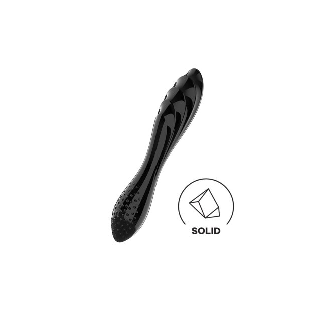 Dazzling Crystal 1 - Glass Dildo - Black