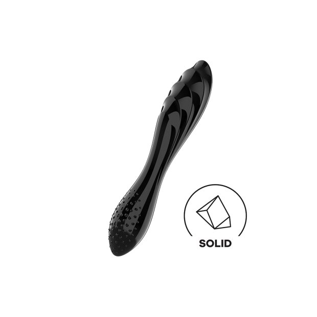 Dazzling Crystal 1 - Glass Dildo - Black