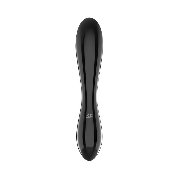 Dazzling Crystal 1 - Glass Dildo - Black