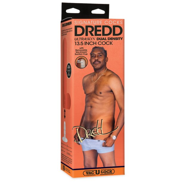 Doc Johnson Dredd Realistic ULTRASKYN Dildo 13.5" / 34 cm Chocolate