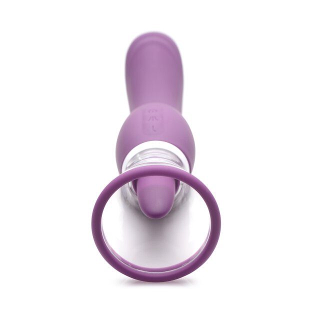 XR Brands Lickgasm Vibrator mit Leck + Saugfunktion lila